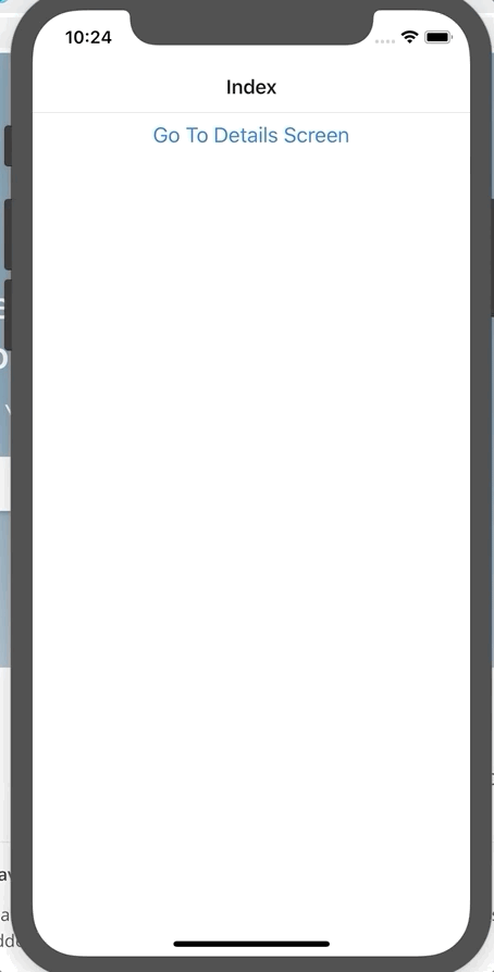 reactjs - A blank white screen in the React Navigation. React